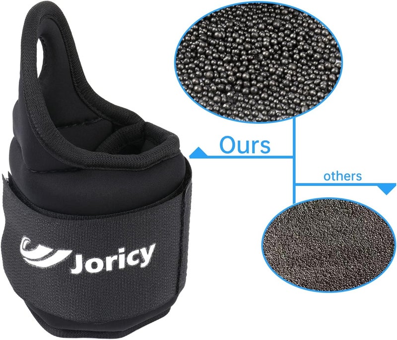 JORICY Wrist Weights with Thumb Loops Lock for Women Men 1 Pair 2 3 4 5 6 LBS Arm Weight Ankle Weights Weighted Gloves for Running Walking Jogging Physical Therapy Gym Workout Cardio Exercises - Image 2